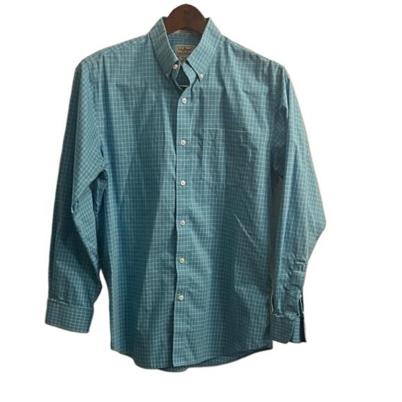 L.L. Bean Other - L.L. Bean Light Blue Traditional Fit Plaid Button Down Shirt